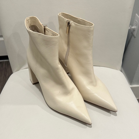 Vince Camuto Shoes - Vince Camuto Cream Ankle Boots